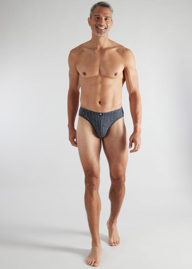 CECEBA Herren Slip blau längsgestreift 3er Pack