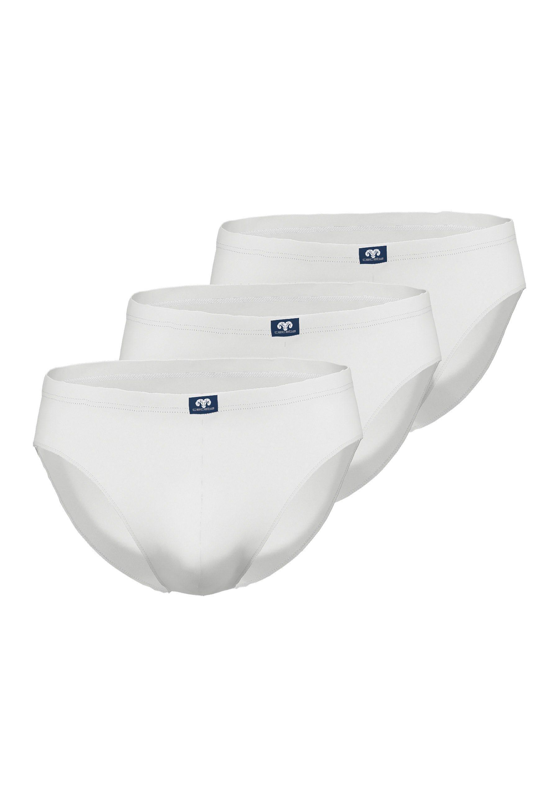 CECEBA Herren Slip weiß uni 3er Pack