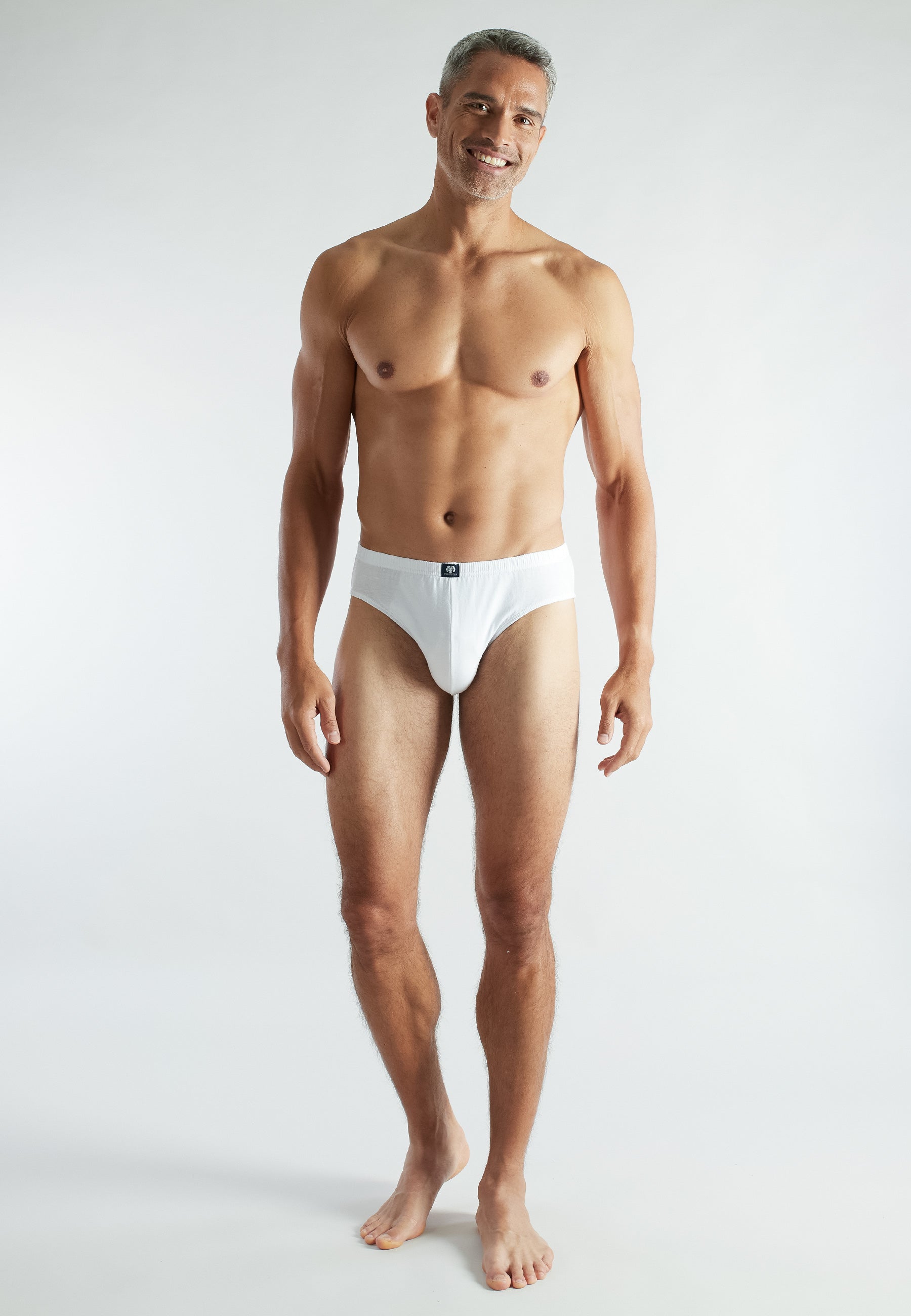 CECEBA Herren Slip weiß uni 3er Pack