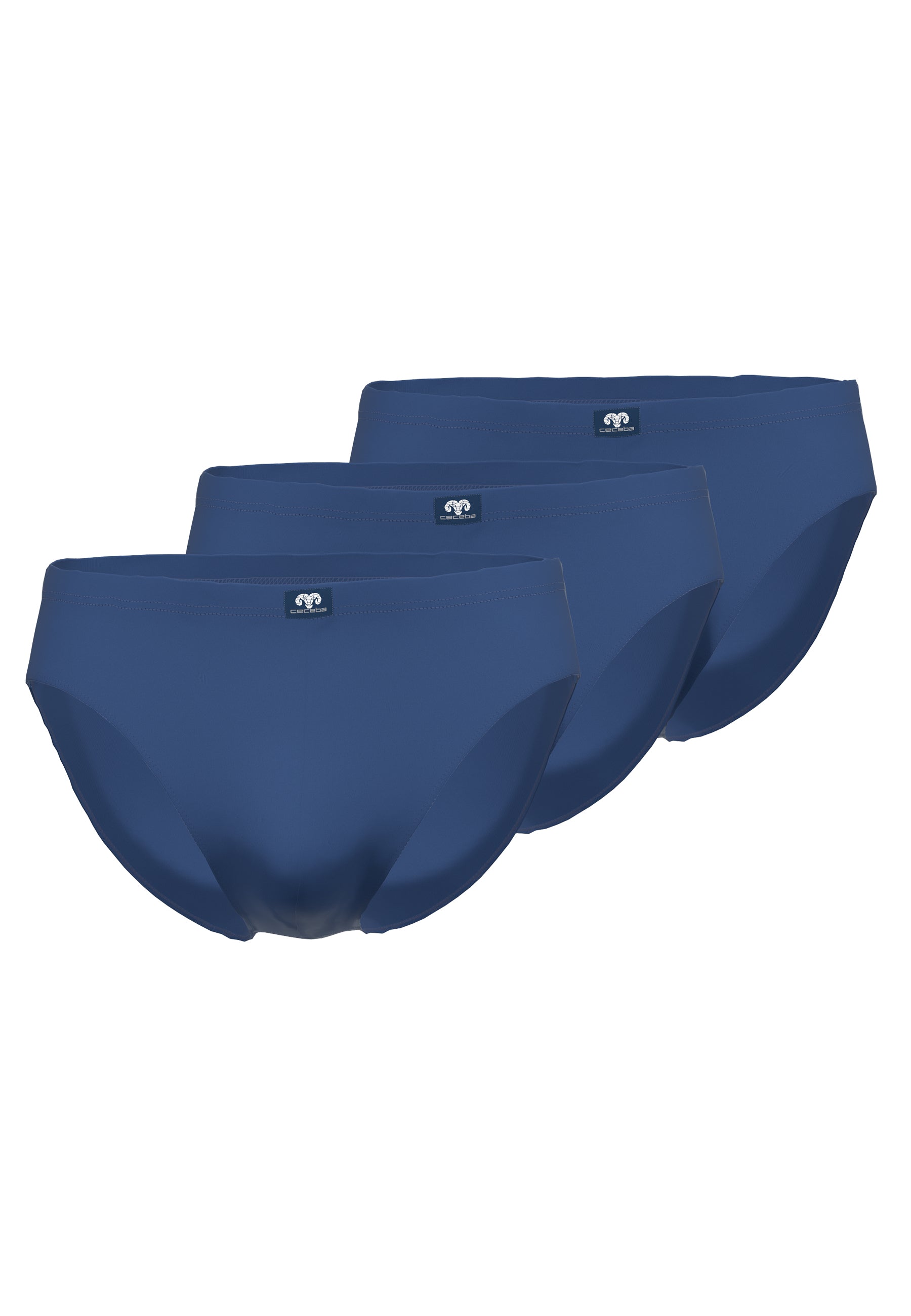 CECEBA Herren Slip blau uni 3er Pack