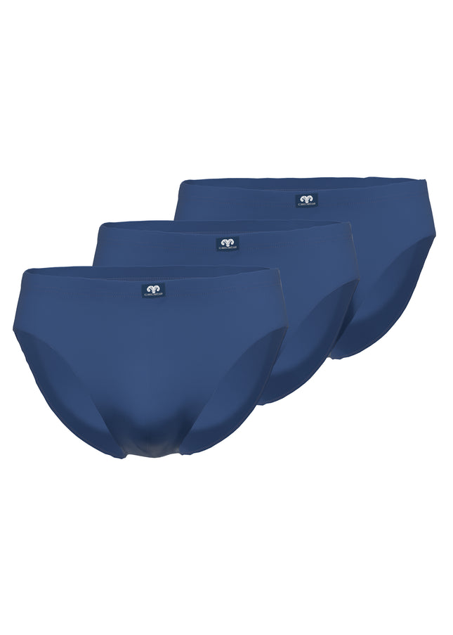 CECEBA Herren Slip blau uni 3er Pack