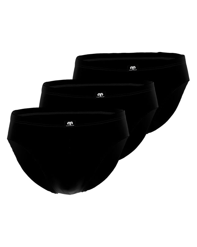 CECEBA men's briefs black plain pack of 3 
