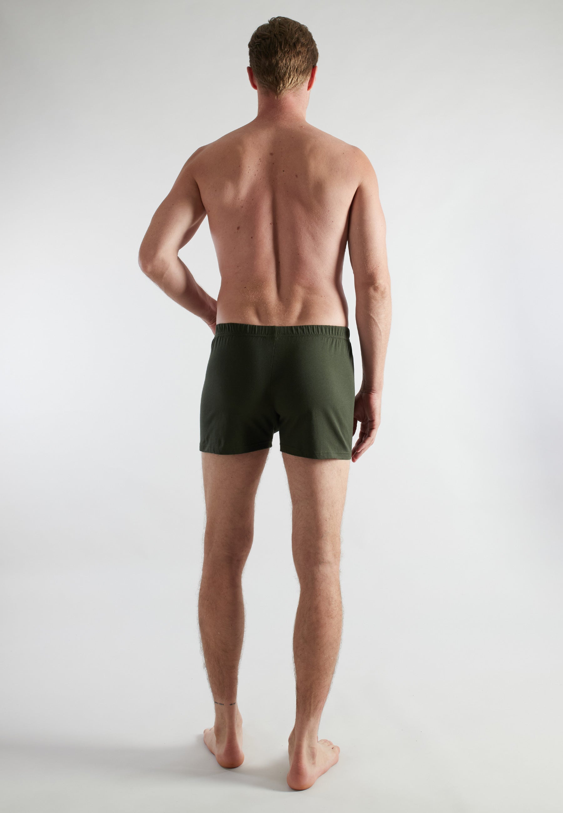 CECEBA Herren Boxershort grün uni 2er Pack