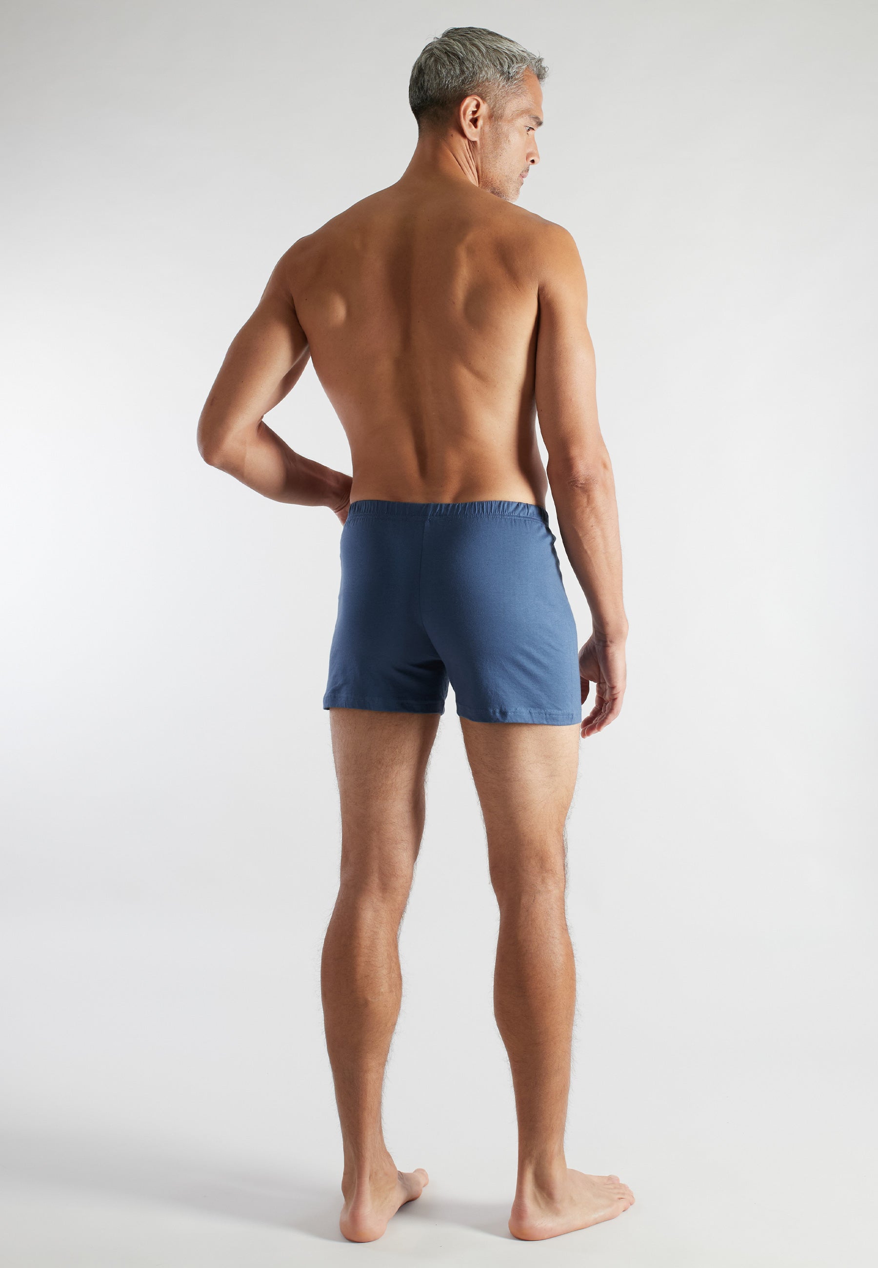 CECEBA Herren Boxershort blau uni 2er Pack