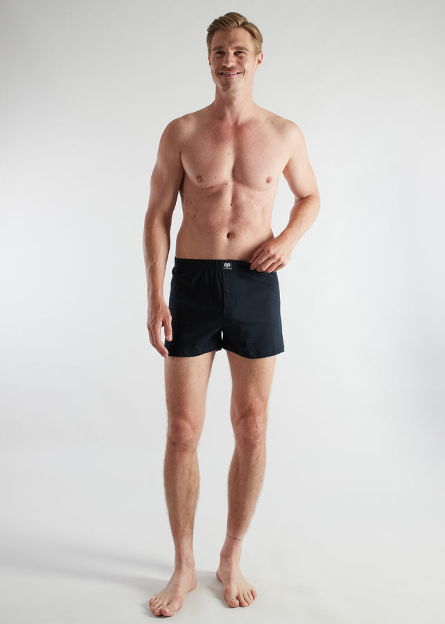 CECEBA men's boxer shorts black plain 2-pack