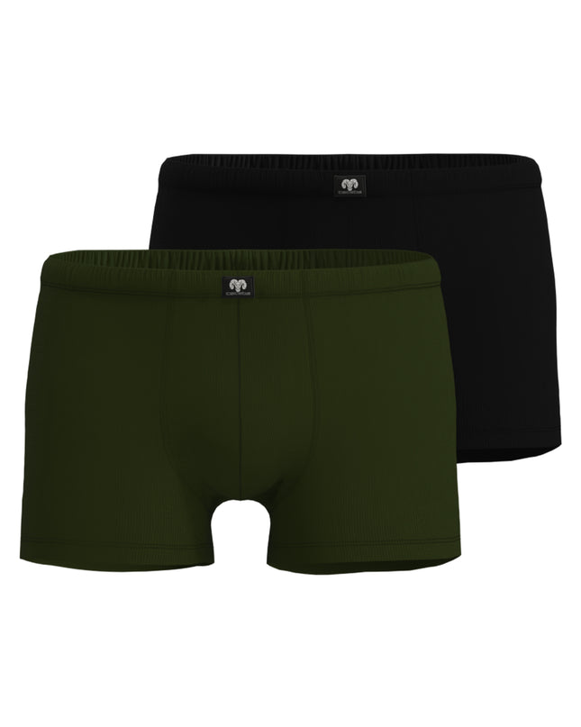 CECEBA Herren Pants grün uni 2er Pack