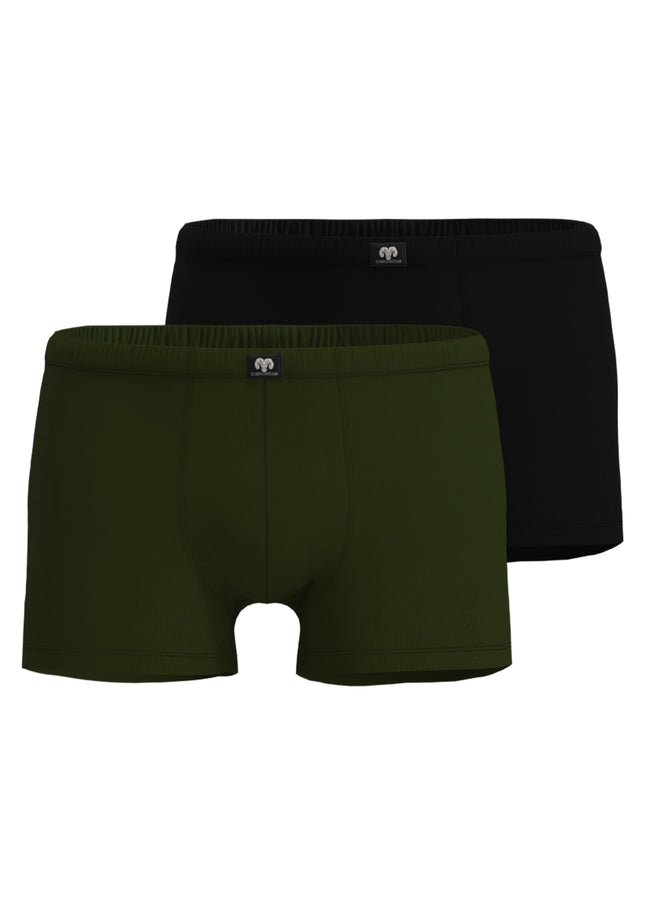 CECEBA Herren Pants grün uni 2er Pack