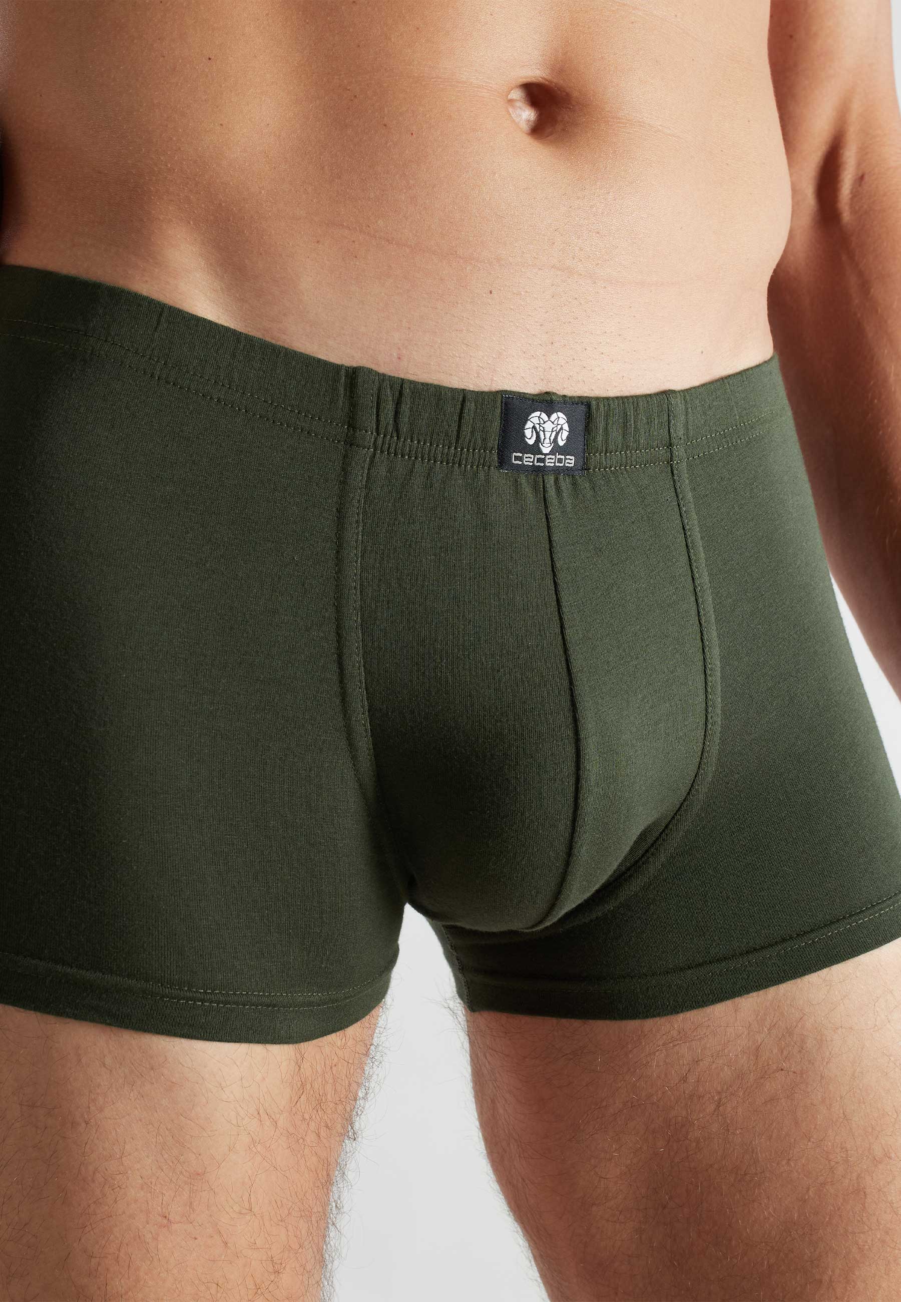 CECEBA Herren Pants grün uni 2er Pack