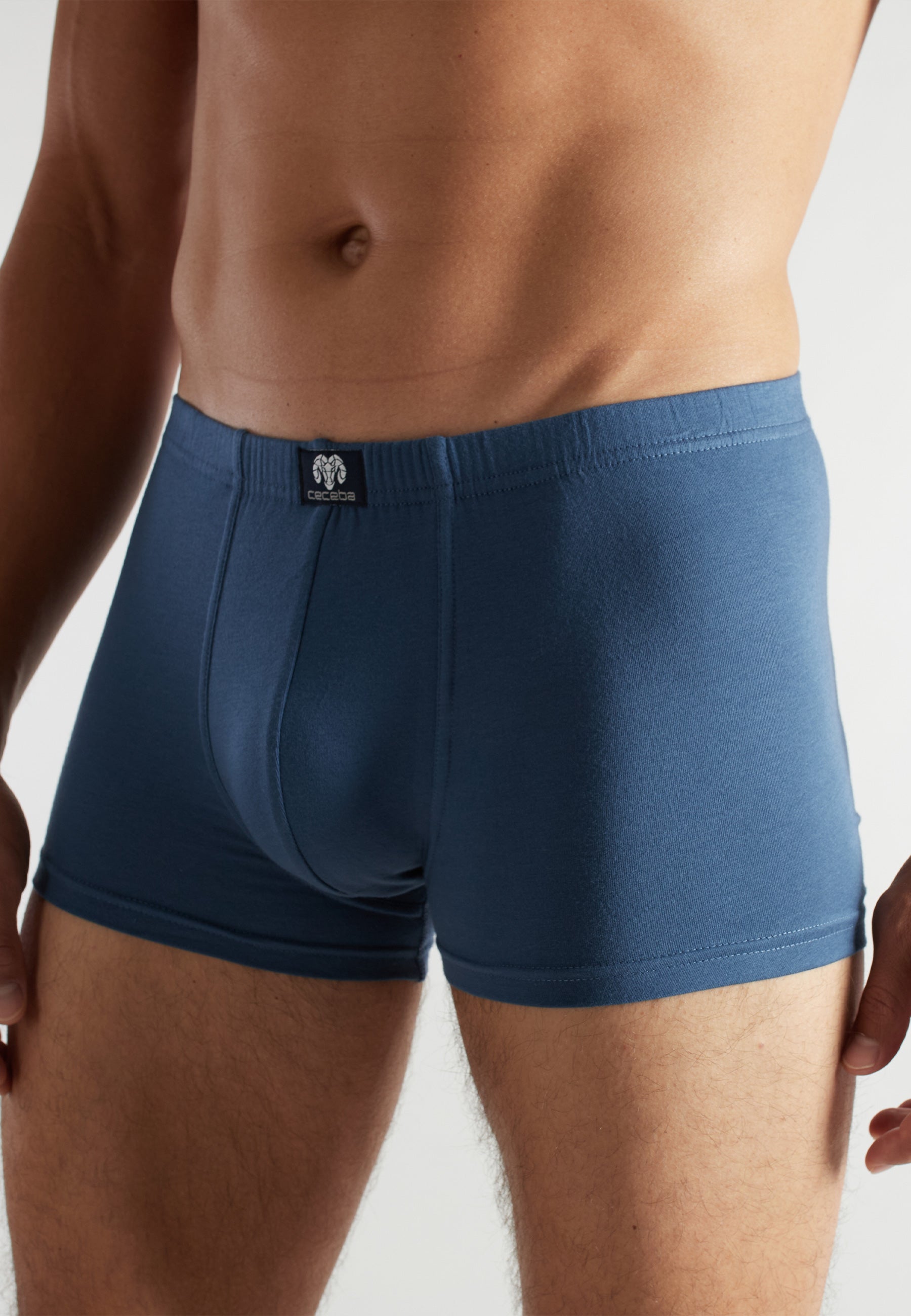 CECEBA Herren Pants blau uni 2er Pack