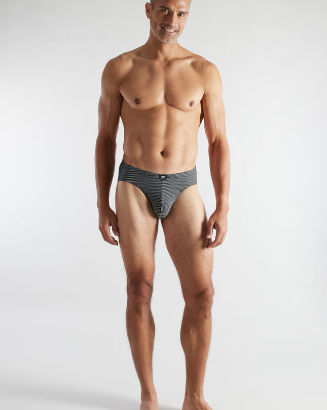 CECEBA men's briefs black vertical stripes pack of 2