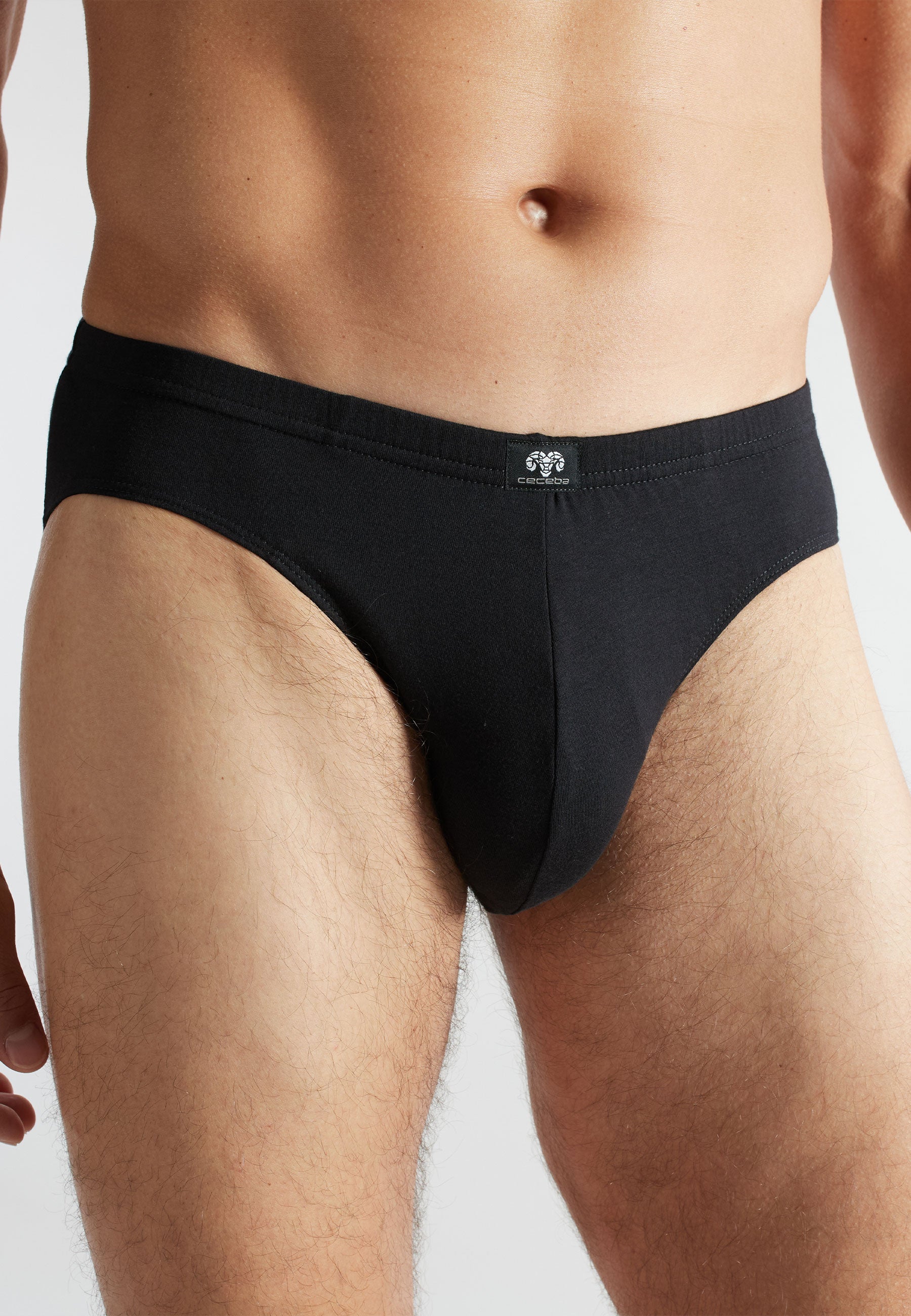 CECEBA Herren Slip schwarz längsgestreift 2er Pack