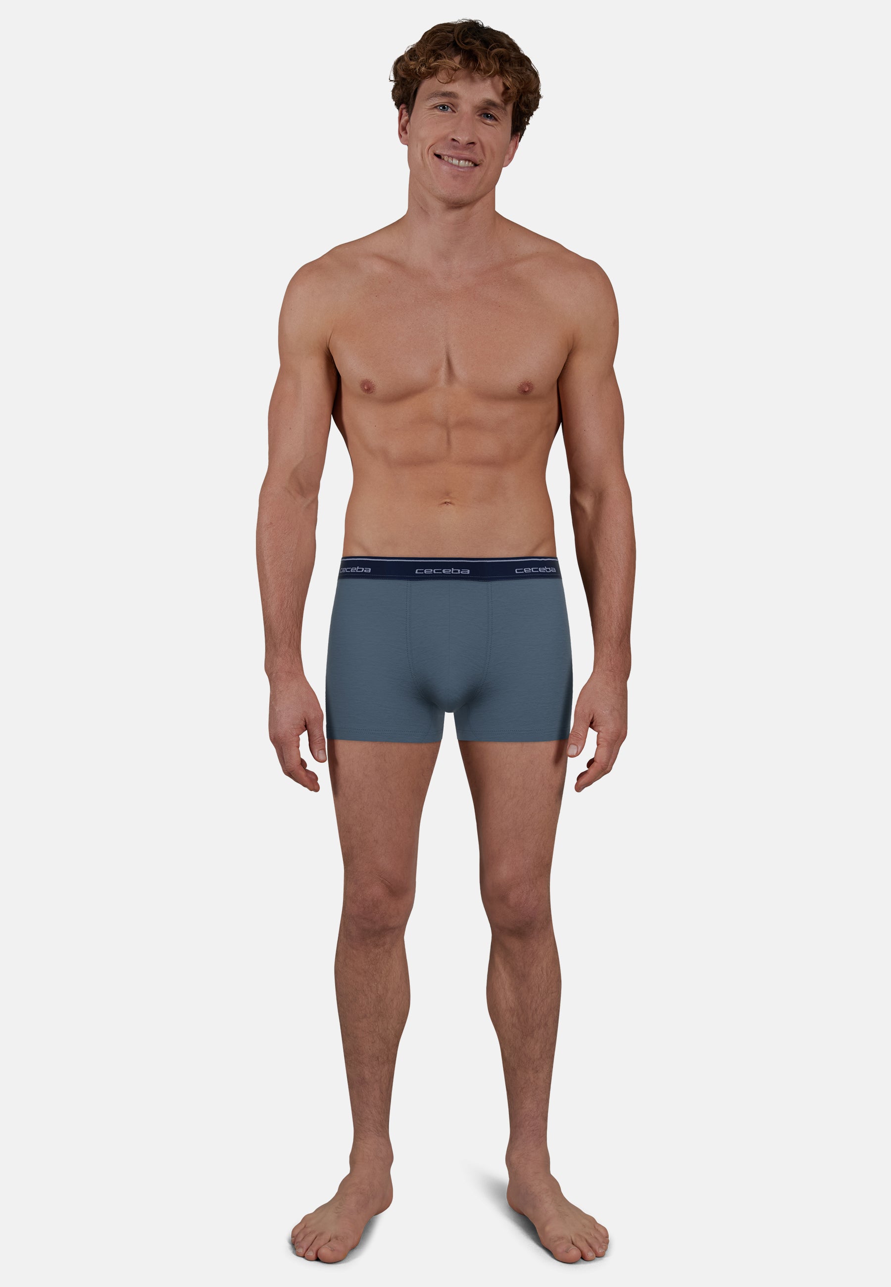 CECEBA Herren Pants blau uni 2er Pack