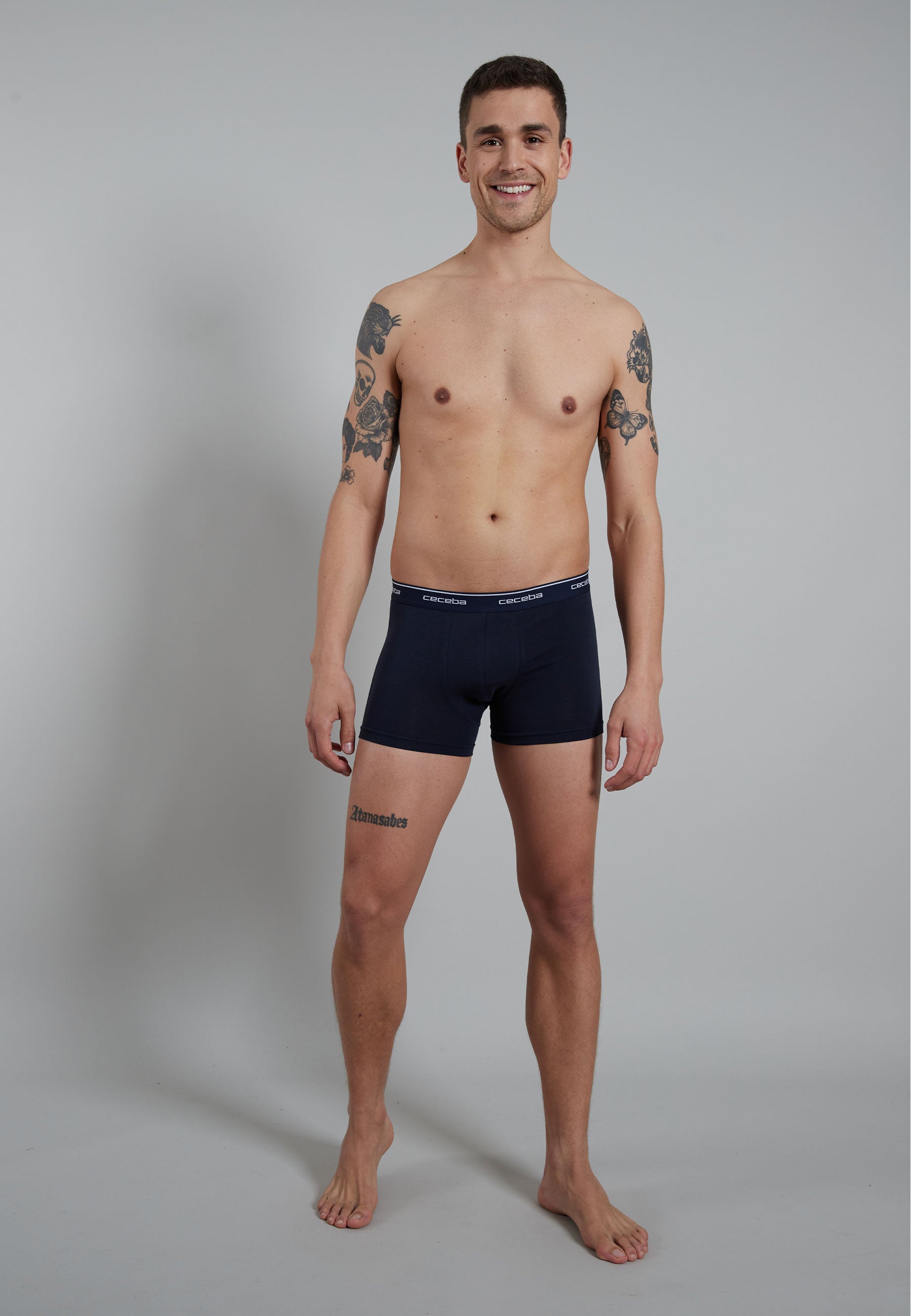 CECEBA Herren Pants blau uni 2er Pack