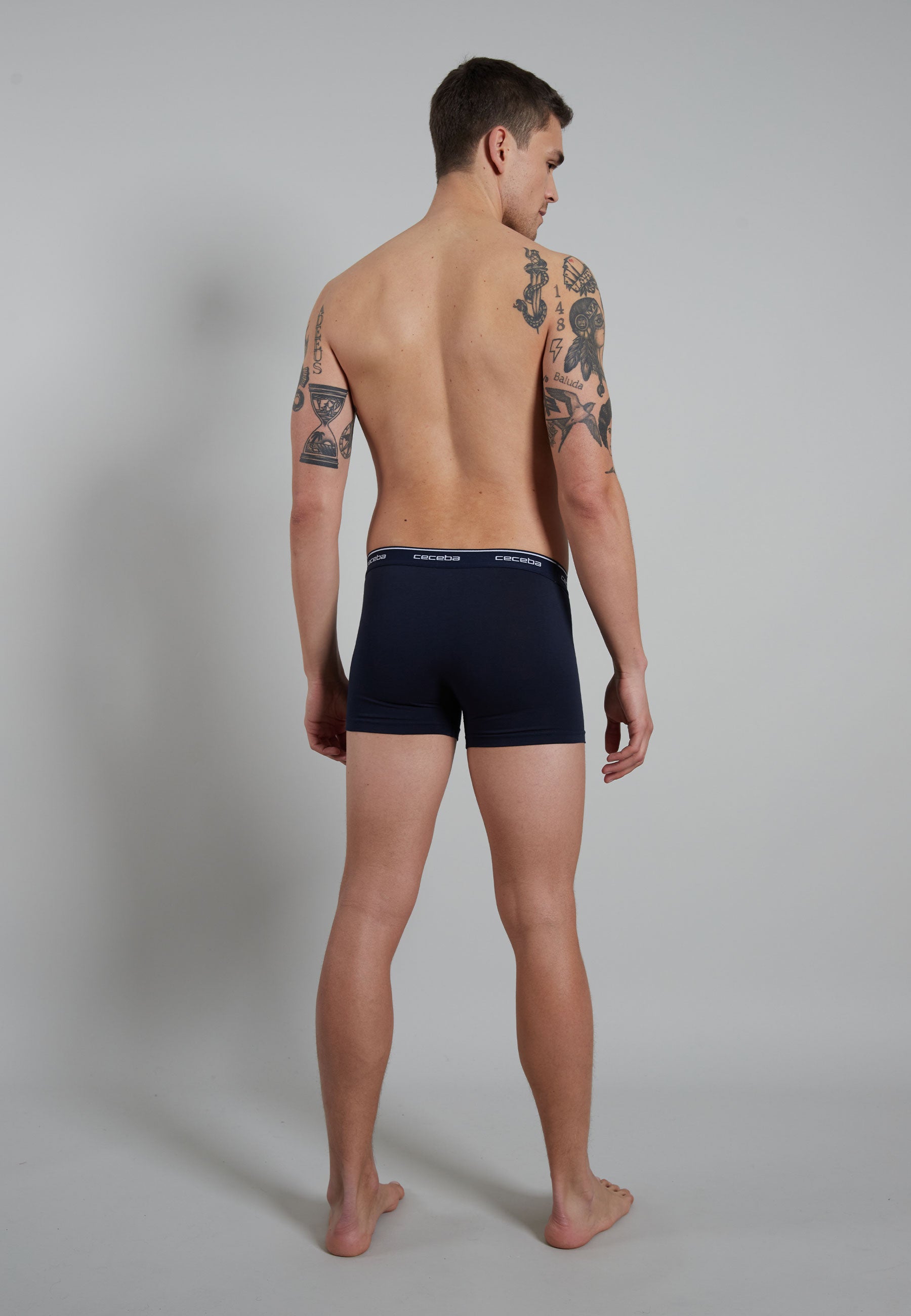CECEBA Herren Pants blau uni 2er Pack