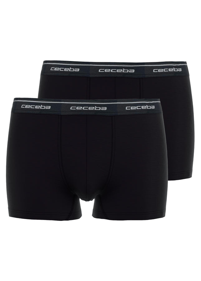 CECEBA Herren Pants schwarz uni 2er Pack