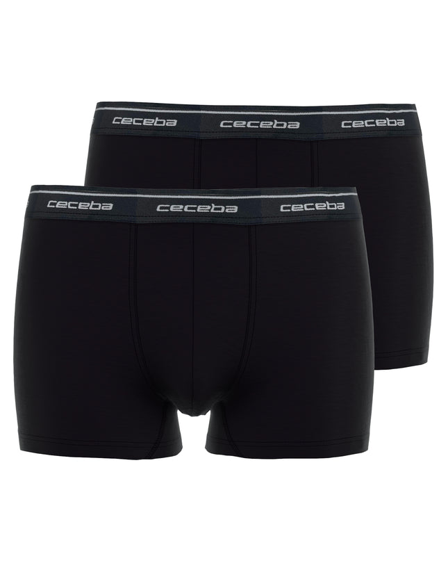 CECEBA Herren Pants schwarz uni 2er Pack