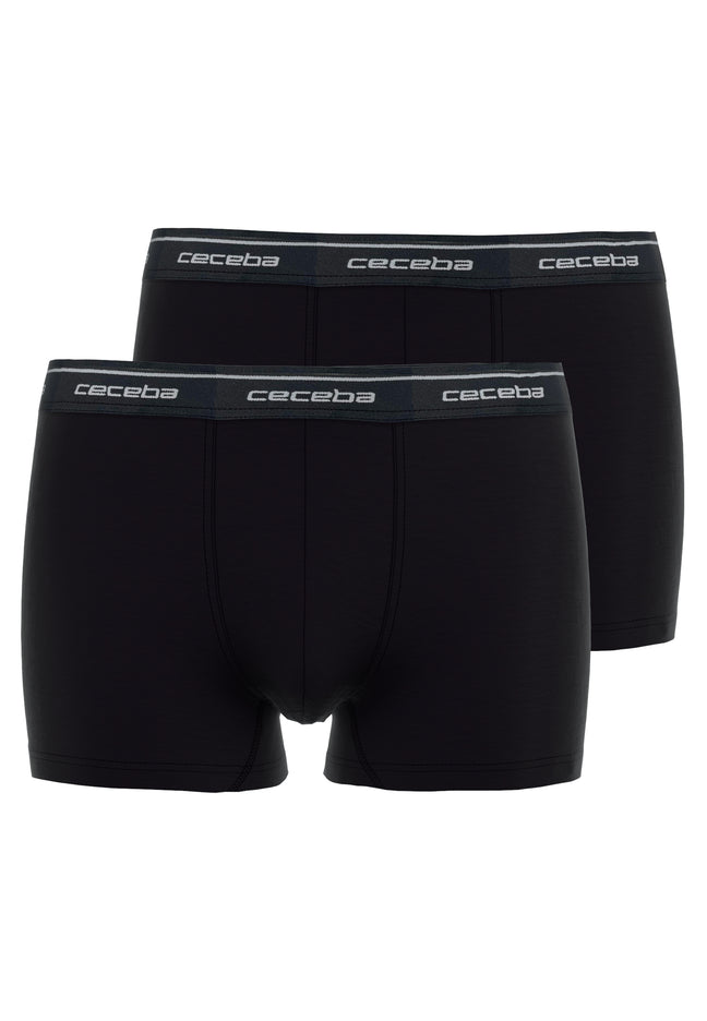 CECEBA Herren Pants schwarz uni 2er Pack