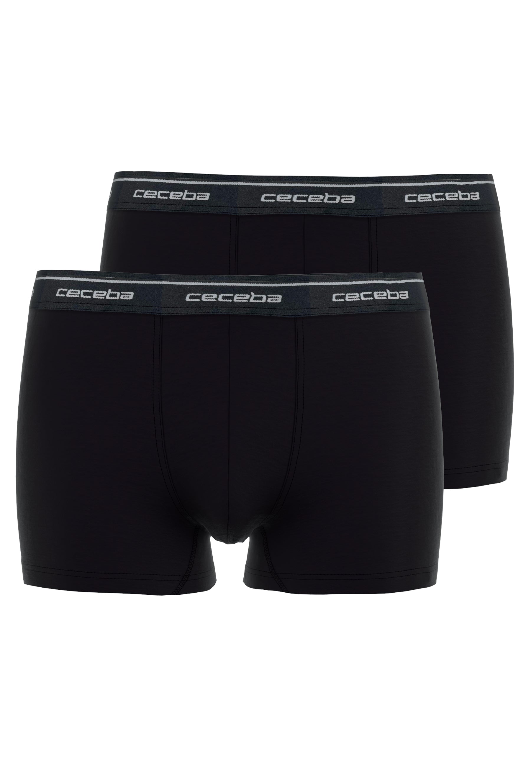 CECEBA Herren Pants schwarz uni 2er Pack