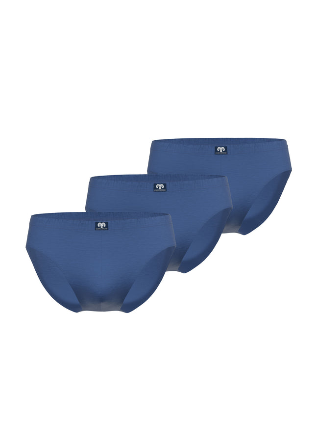 CECEBA Herren Slip blau uni 3er Pack