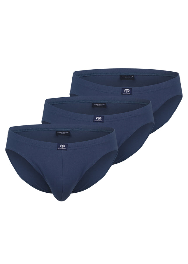 CECEBA Herren Slip blau uni 3er Pack