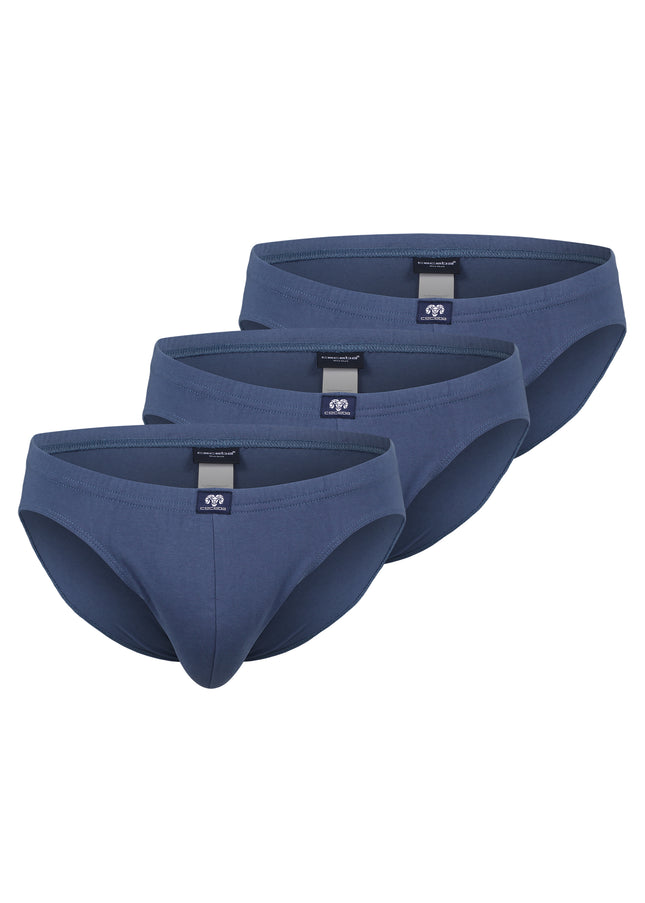CECEBA Herren Slip blau uni 3er Pack