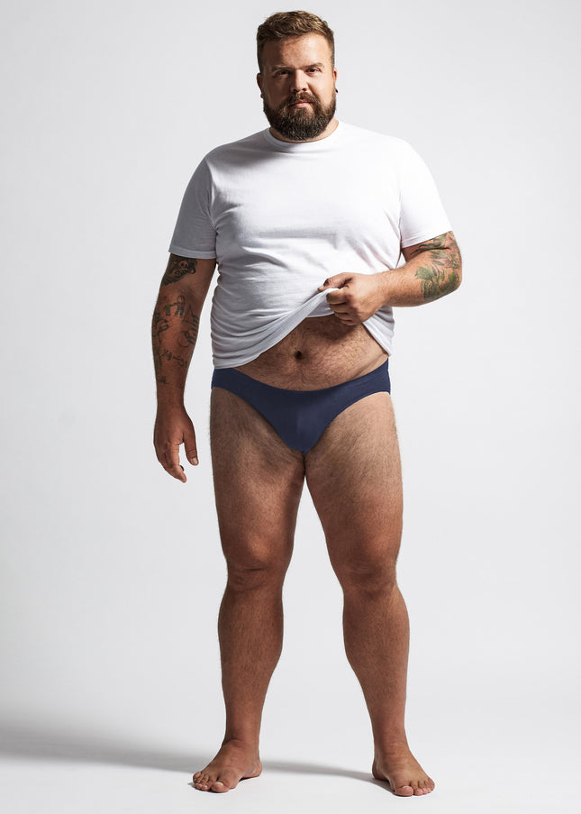 CECEBA Herren Slip blau uni 3er Pack