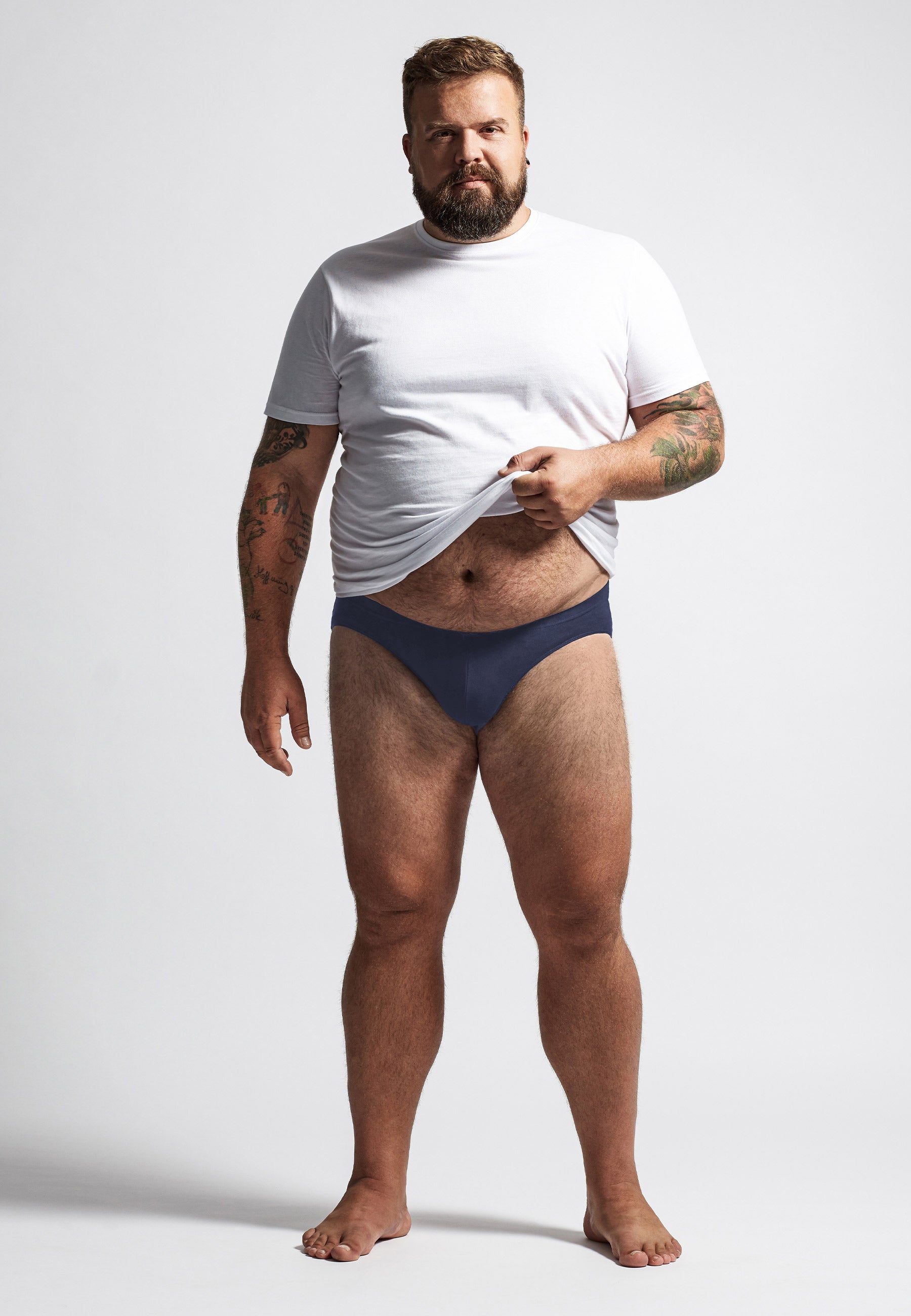 CECEBA Herren Slip blau uni 3er Pack