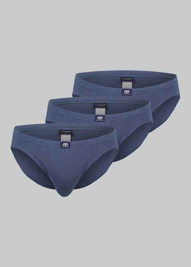 CECEBA Herren Slip blau uni 3er Pack
