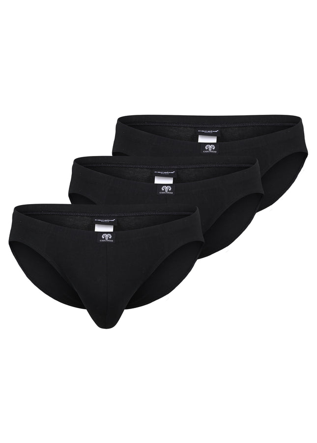 CECEBA Herren Slip schwarz uni 3er Pack