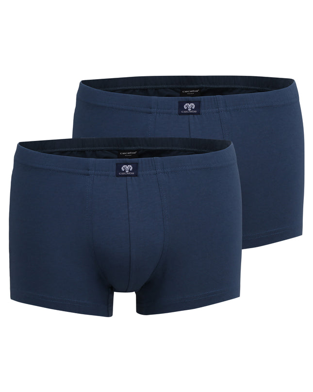 CECEBA Herren Pants blau uni 2er Pack