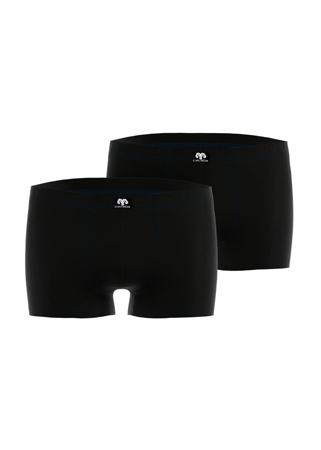 CECEBA Herren Pants schwarz uni 2er Pack