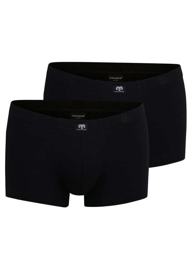 CECEBA Herren Pants schwarz uni 2er Pack