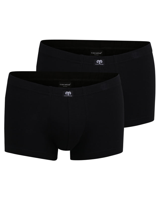 CECEBA Herren Pants schwarz uni 2er Pack