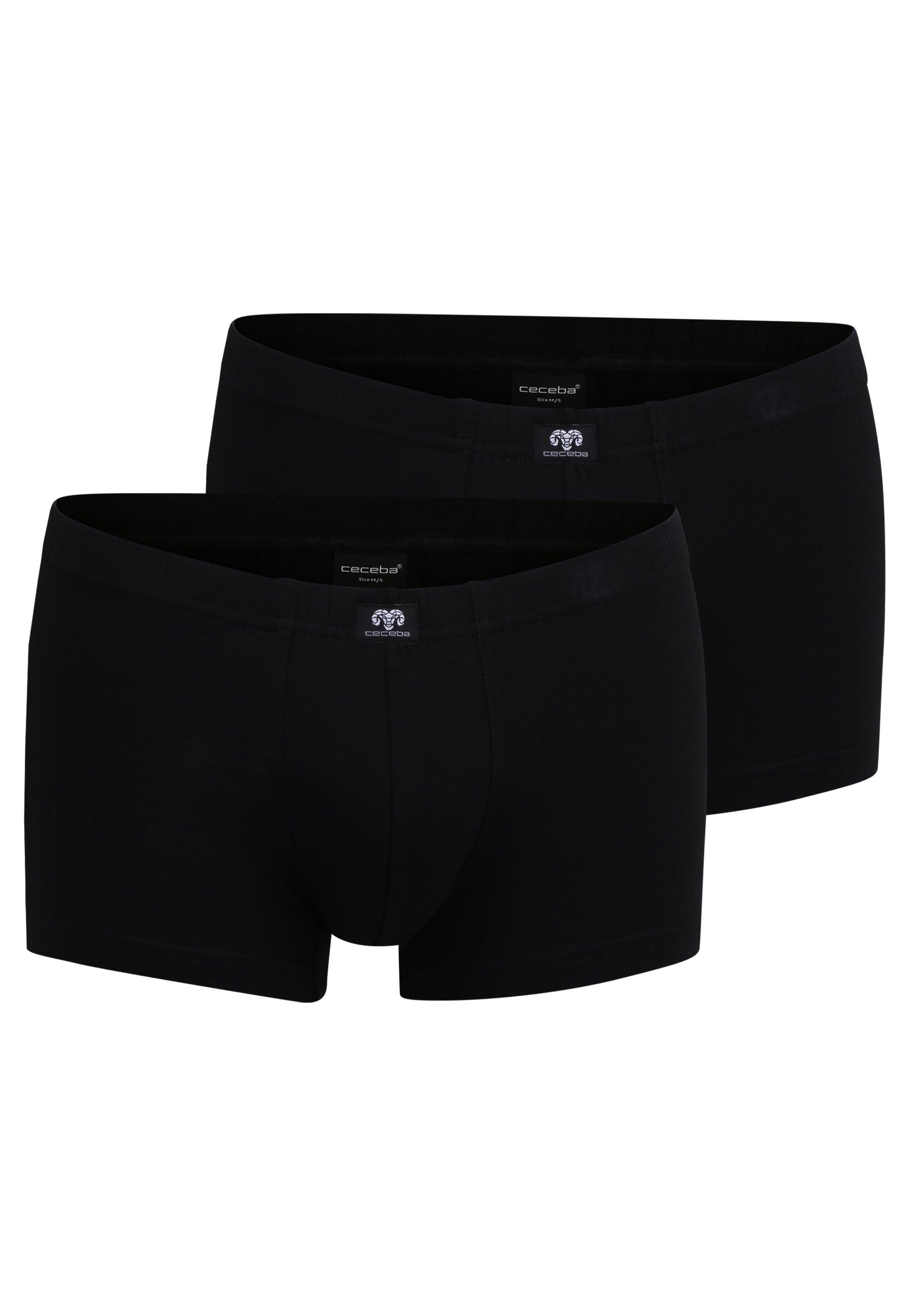CECEBA Herren Pants schwarz uni 2er Pack