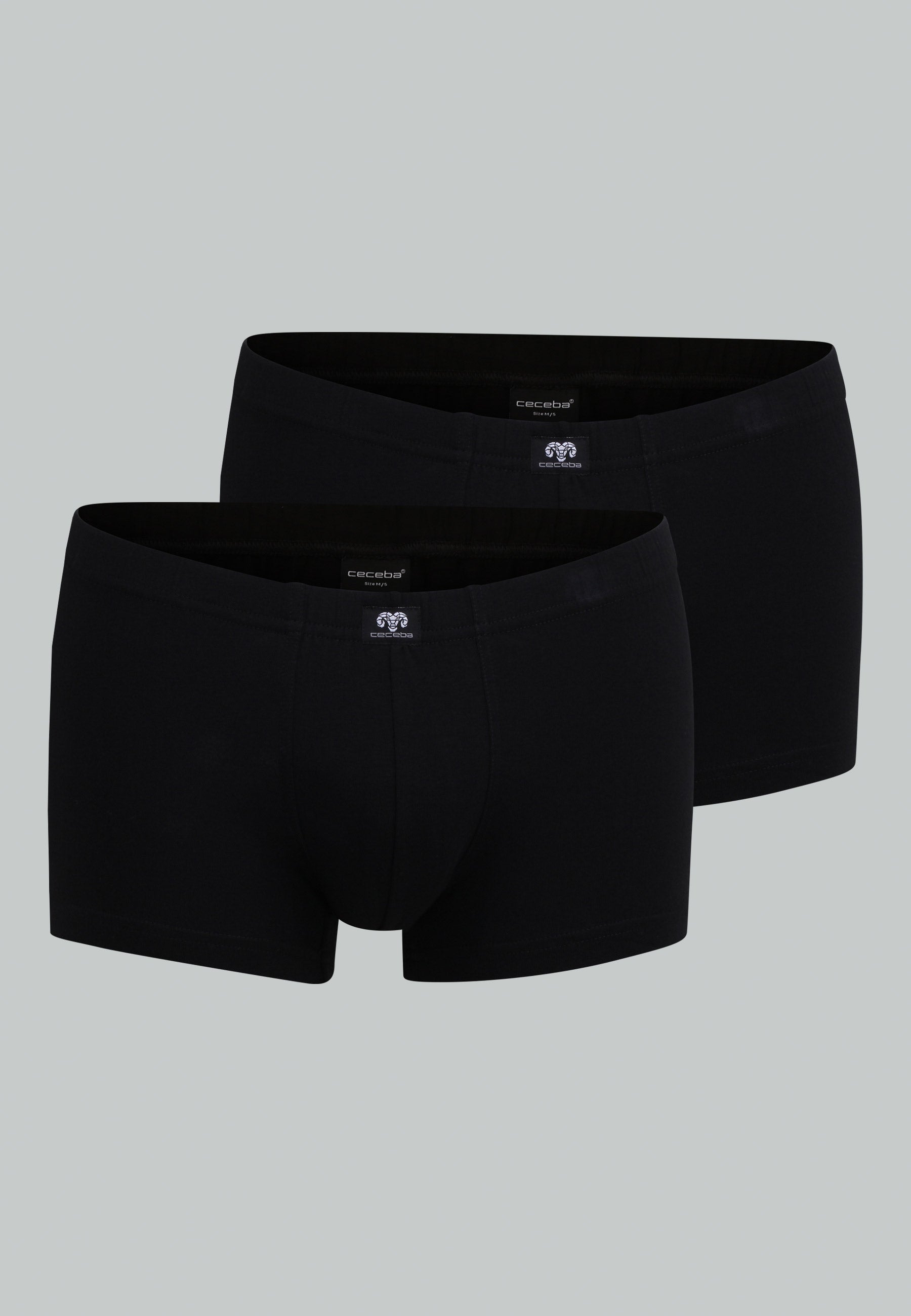 CECEBA Herren Pants schwarz uni 2er Pack