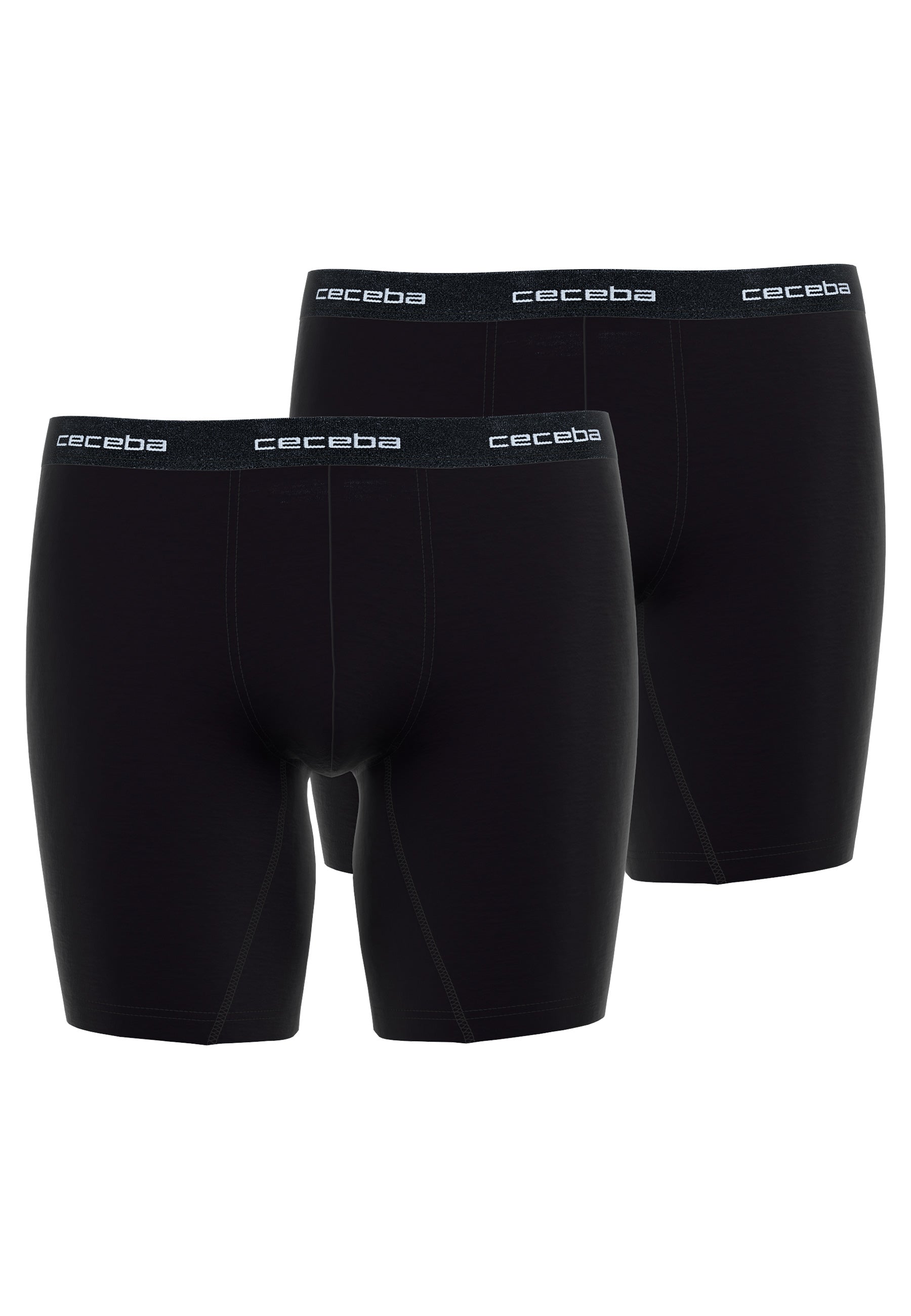 CECEBA Herren Cyclist schwarz uni 2er Pack