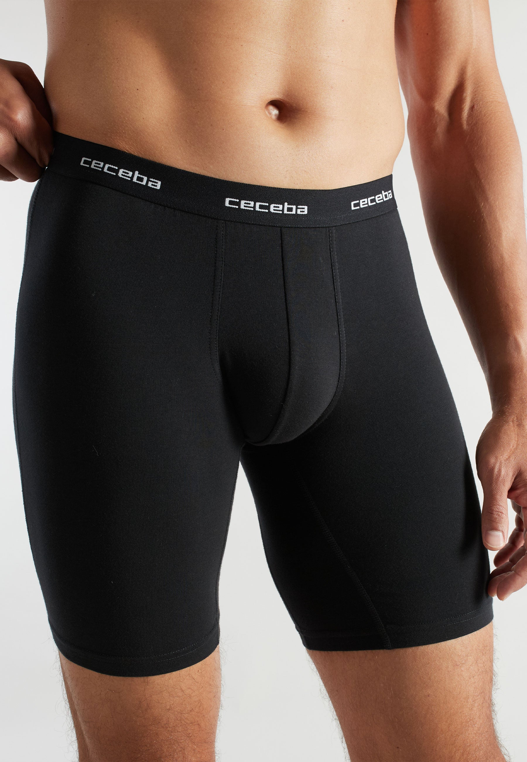 CECEBA Herren Cyclist schwarz uni 2er Pack
