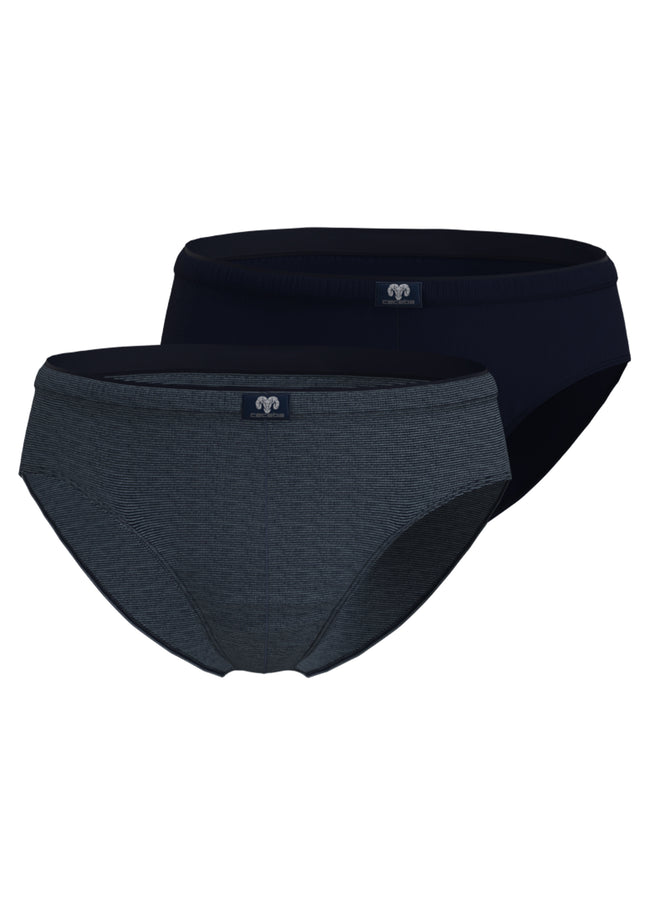 CECEBA Herren Slip blau uni 2er Pack
