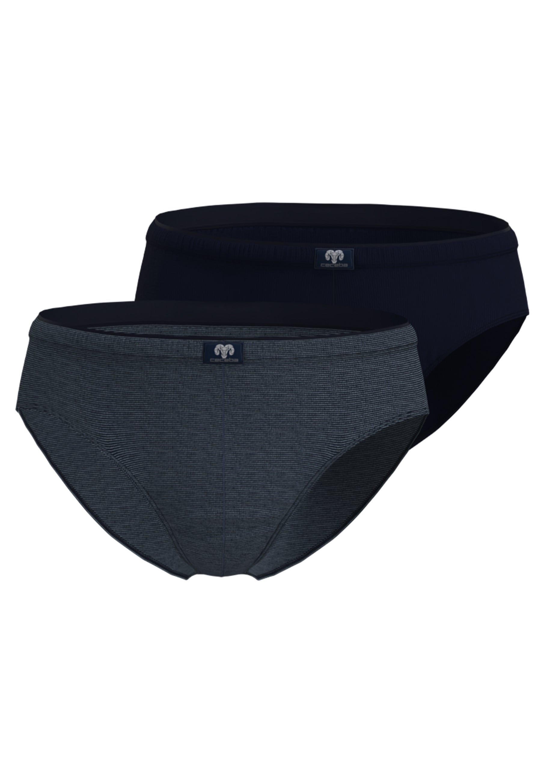 CECEBA Herren Slip blau uni 2er Pack