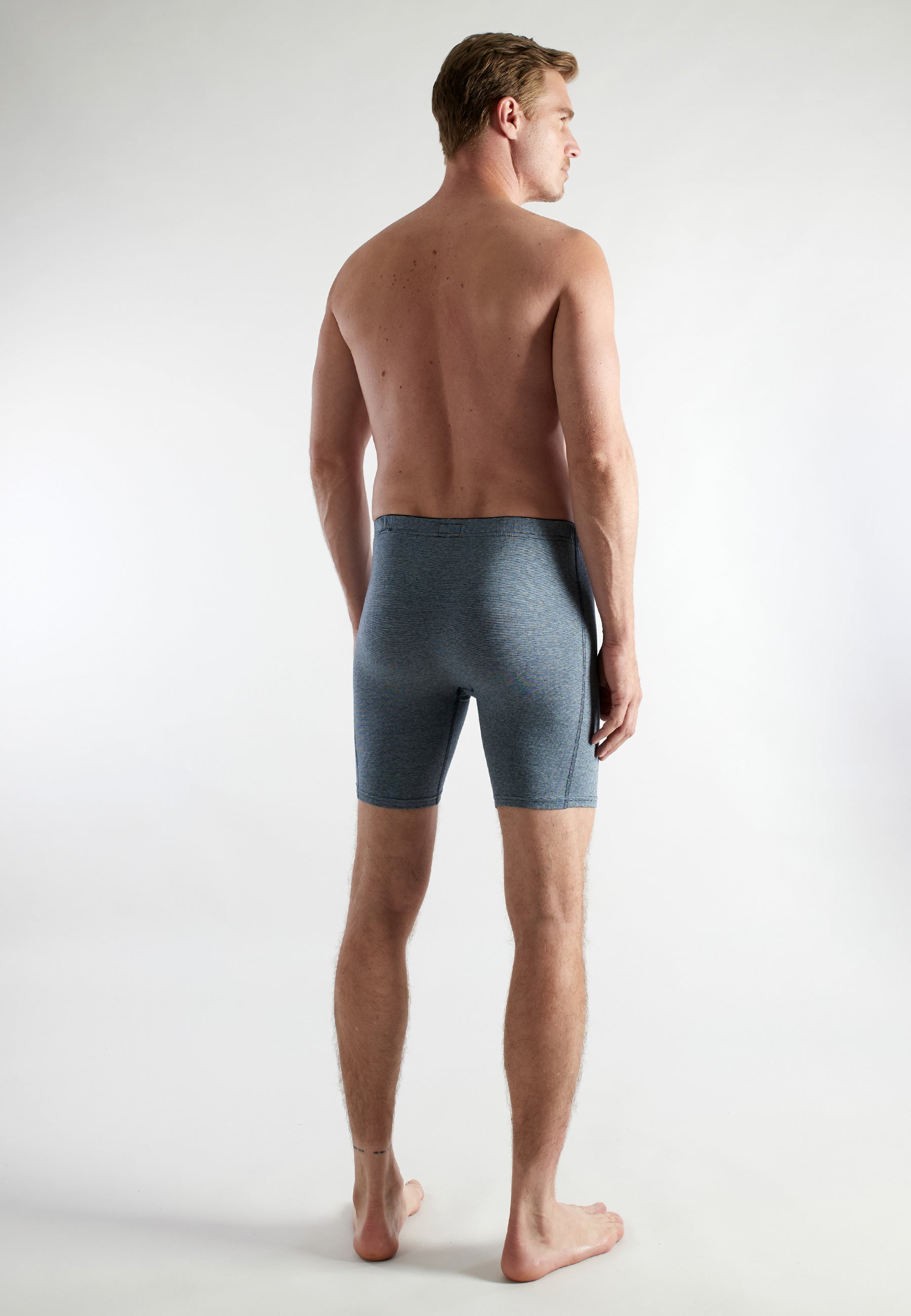 CECEBA Herren Long-Pants blau uni 2er Pack