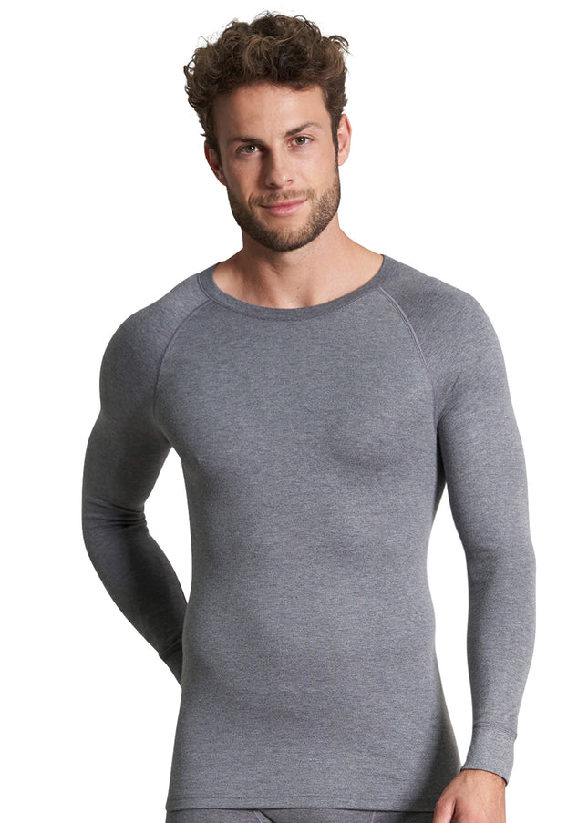 CECEBA Herren Longsleeve grau uni