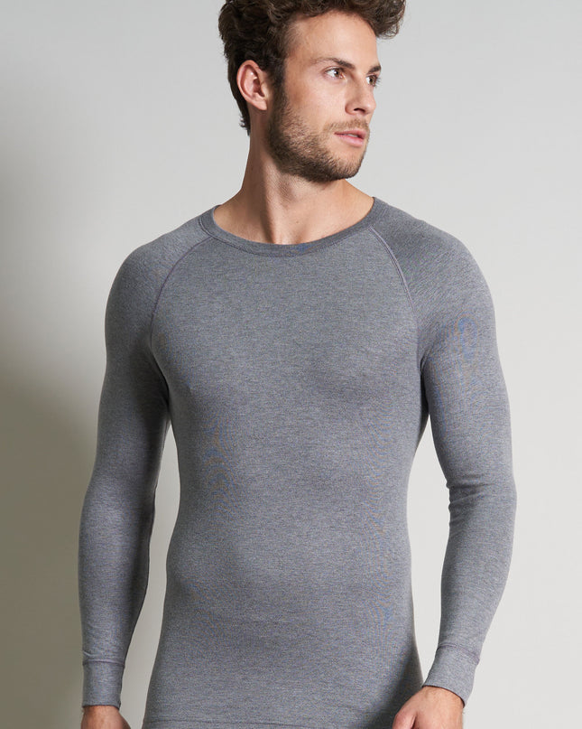 CECEBA men's long sleeve gray plain