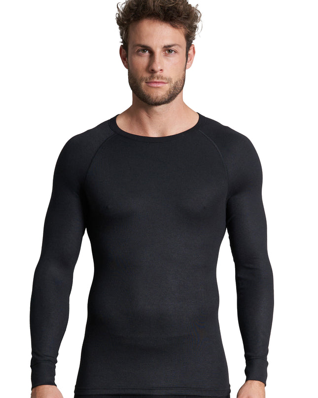 CECEBA men's long-sleeved black plain