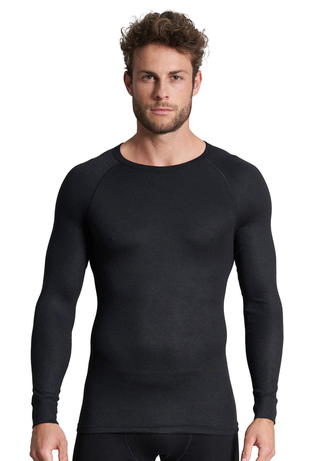 CECEBA men's long-sleeved black plain