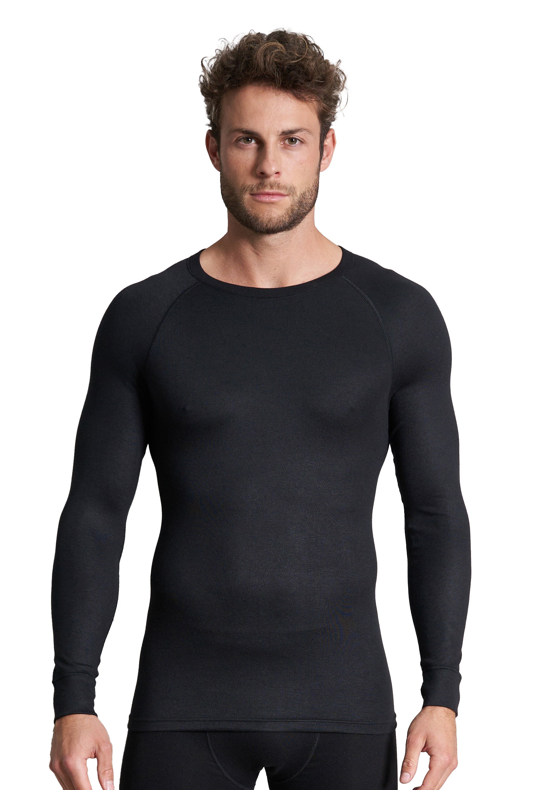 CECEBA Herren Longsleeve schwarz uni