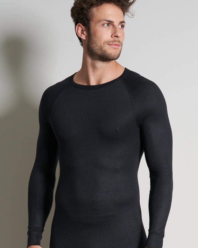 CECEBA men's long-sleeved black plain