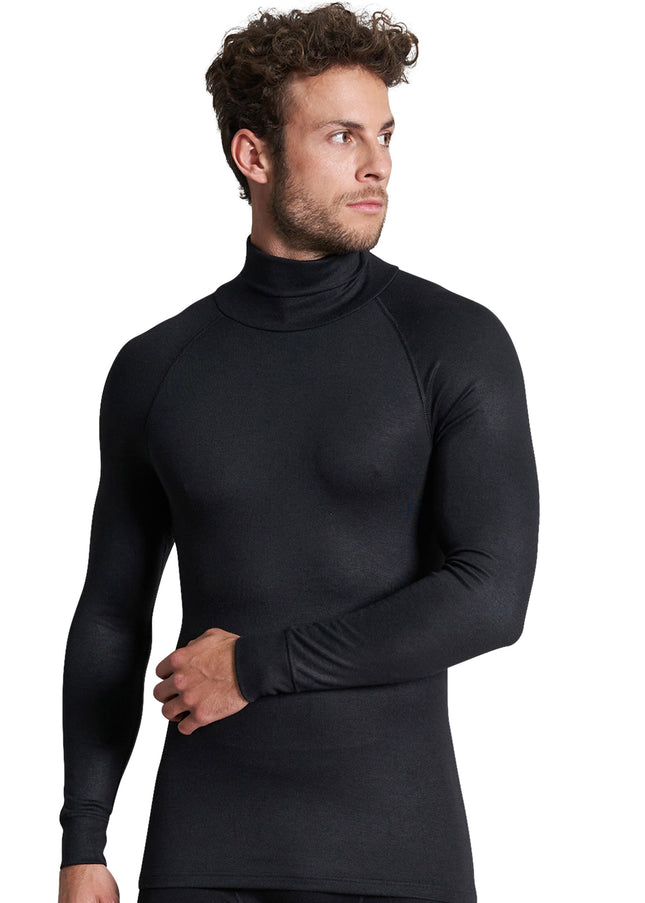 CECEBA men's long-sleeved black plain