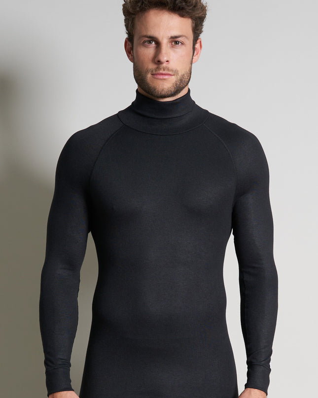 CECEBA men's long-sleeved black plain