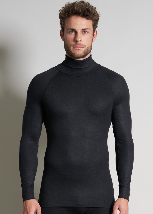 CECEBA men's long-sleeved black plain