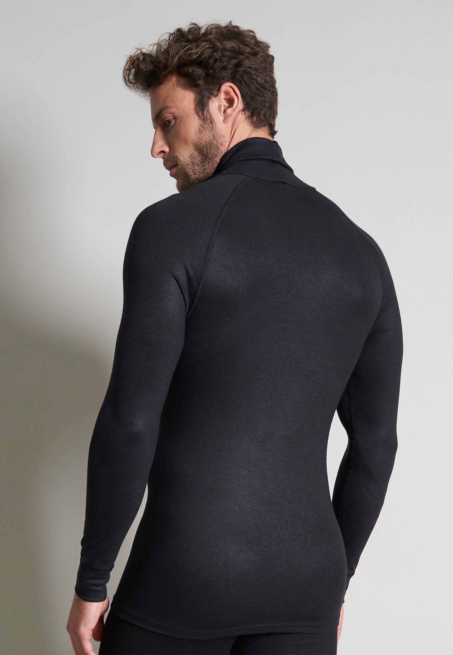 CECEBA Herren Longsleeve schwarz uni